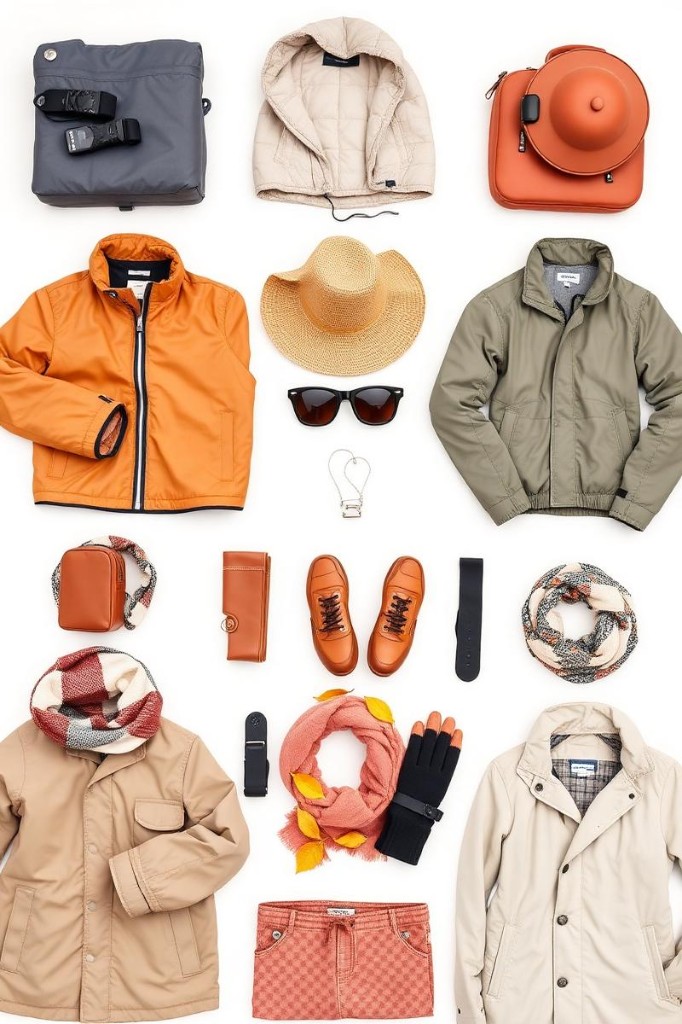 Travel clothing and gear by season